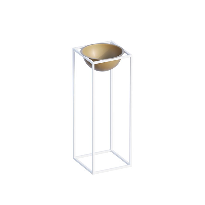 Aberto Design Maceta Decorativa GED-021-C Blanco y Dorado Aberto Design Maceta Decorativa GED-021-C Blanco y Dorado